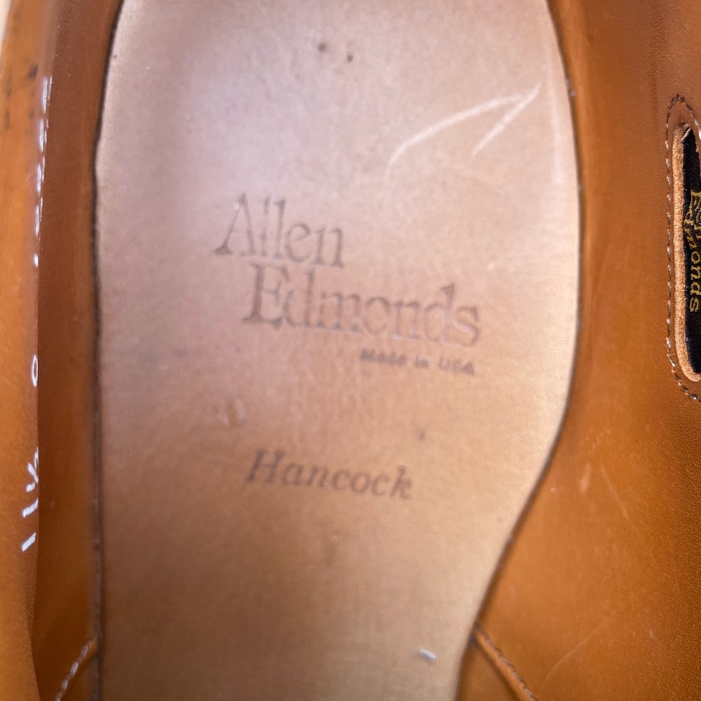 Allen Edmonds Hancock Leather Lace Up Dress Shoes Black Mens - Picture 6 of 15